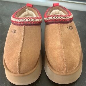 UGG Tazz Chestnut Platform Slippers Sandals -